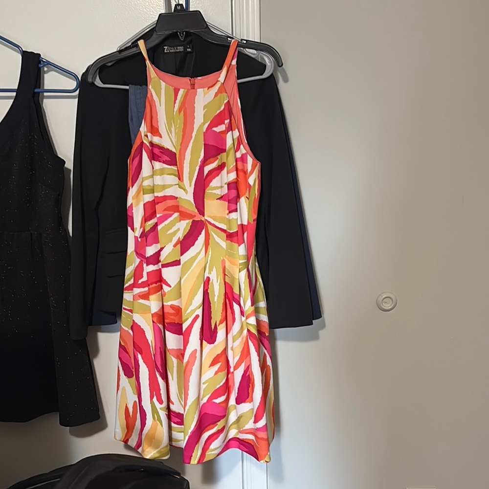 Vince Camuto Pink Red Halter Dress